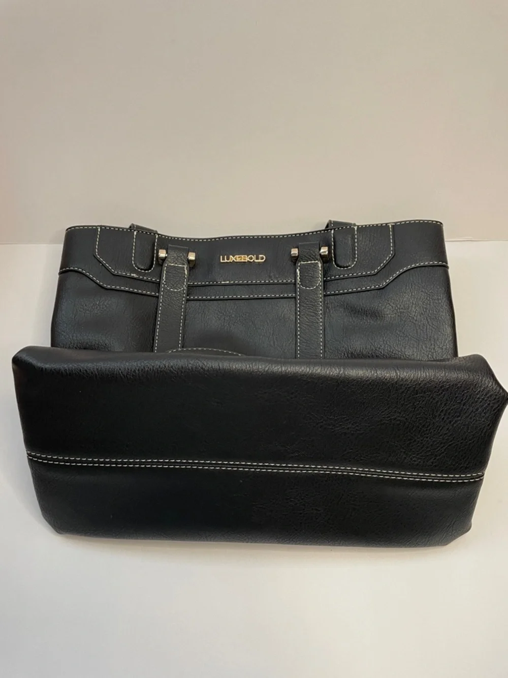 NWT LUXEBOLD Black Tote Bag. - Picture 6 of 6